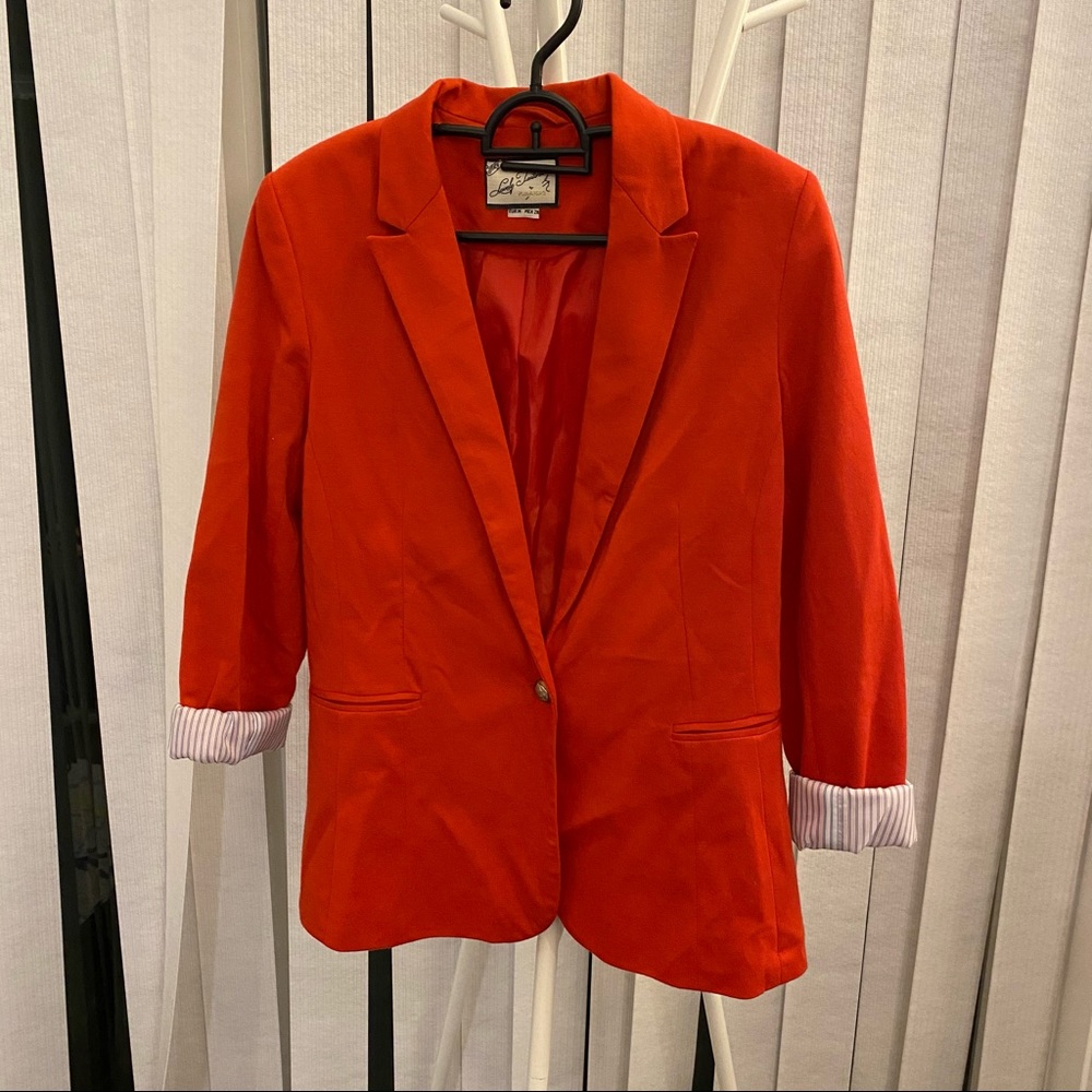 Pull&Bear Red Orange Blazer
